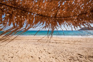 Umbrella On The Beach In Mykonos